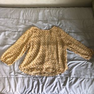 Yellow floral blouse